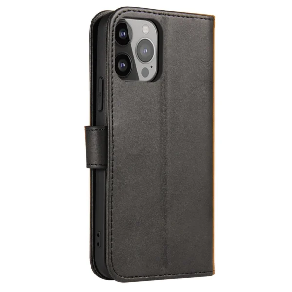 Magnet Case dėklas Honor Magic5 su atlenkiamu piniginės stoveliu – juodas - Image 4