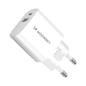 Wozinsky WGWCW USB-A USB-C 20W wall charger - white