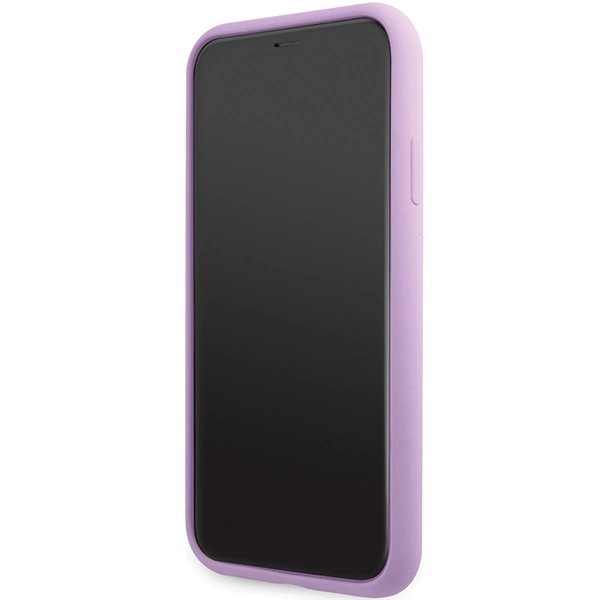 Karl Lagerfeld KLHCN61SKSVGU iPhone 11 / Xr 6.1" – violetinė/violetinė, kietas dėklas, Silicone Signature - Image 5