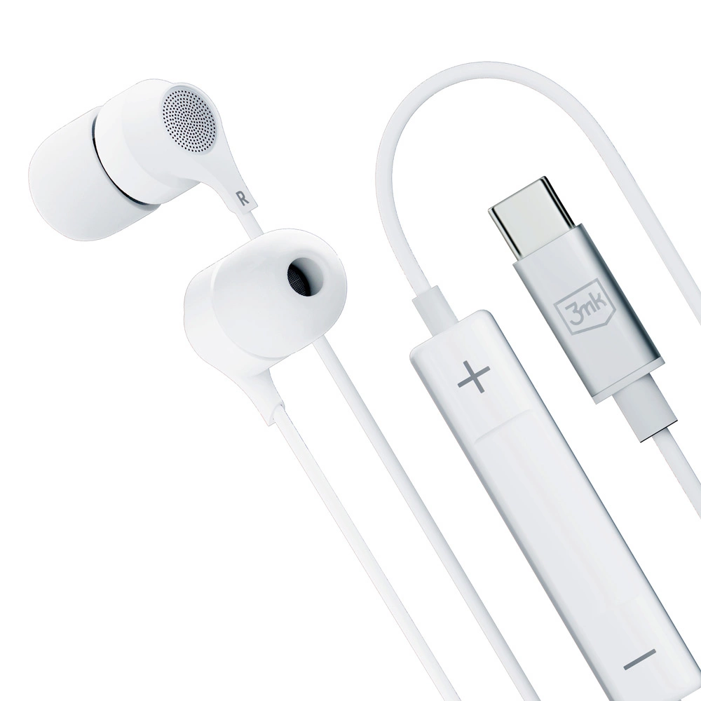 USB-C 3mk laidinės ausinės – baltos - Image 13