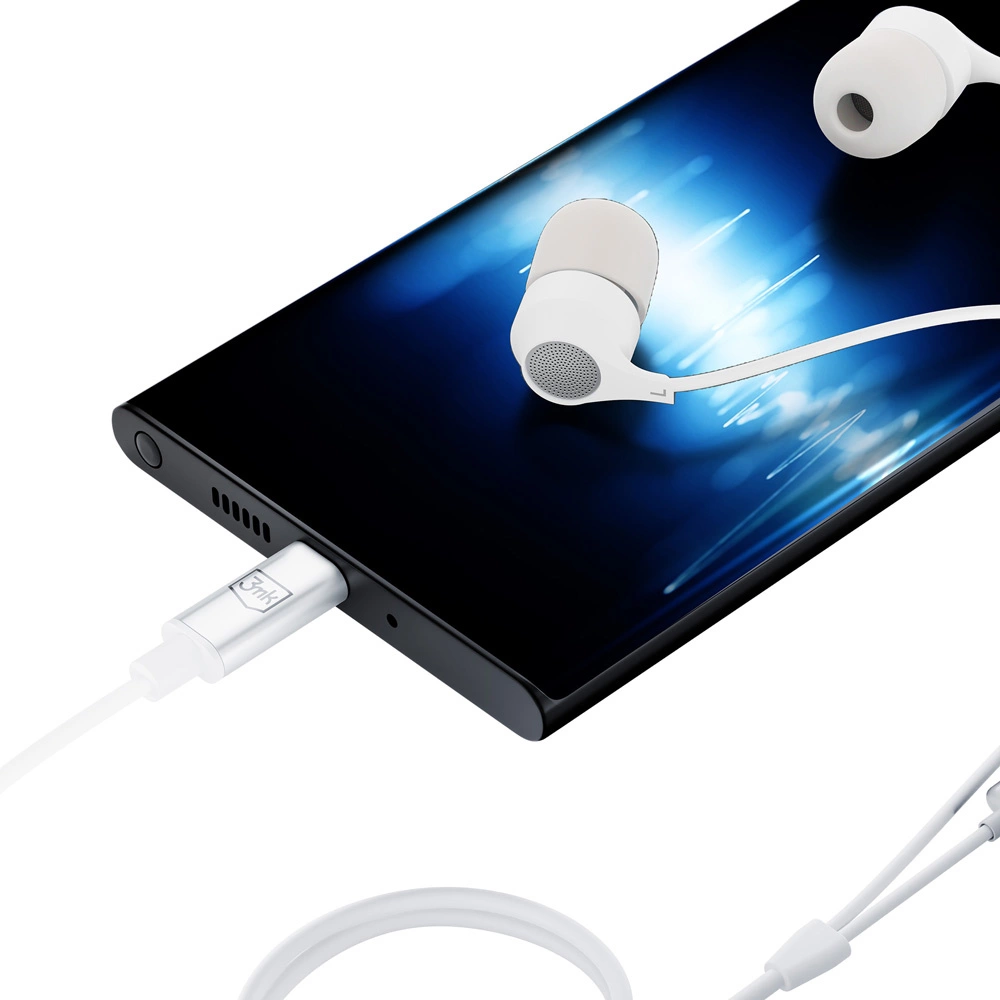 USB-C 3mk laidinės ausinės – baltos - Image 4