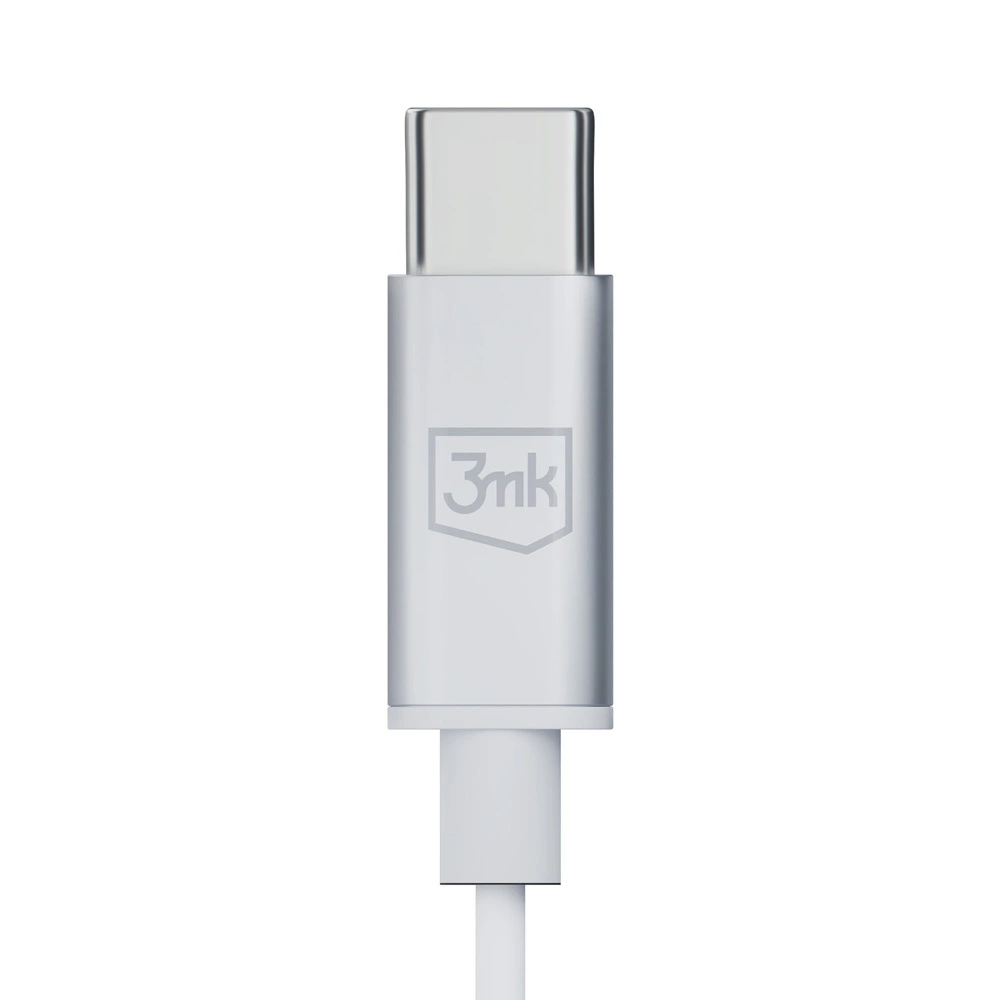 USB-C 3mk laidinės ausinės – baltos - Image 5