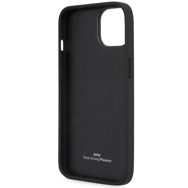 BMW dėklas BMHCP14S22RVSK iPhone 14 6.1" – juodas/juodas, kietas odinis, Stamp Blue Lines - Image 7