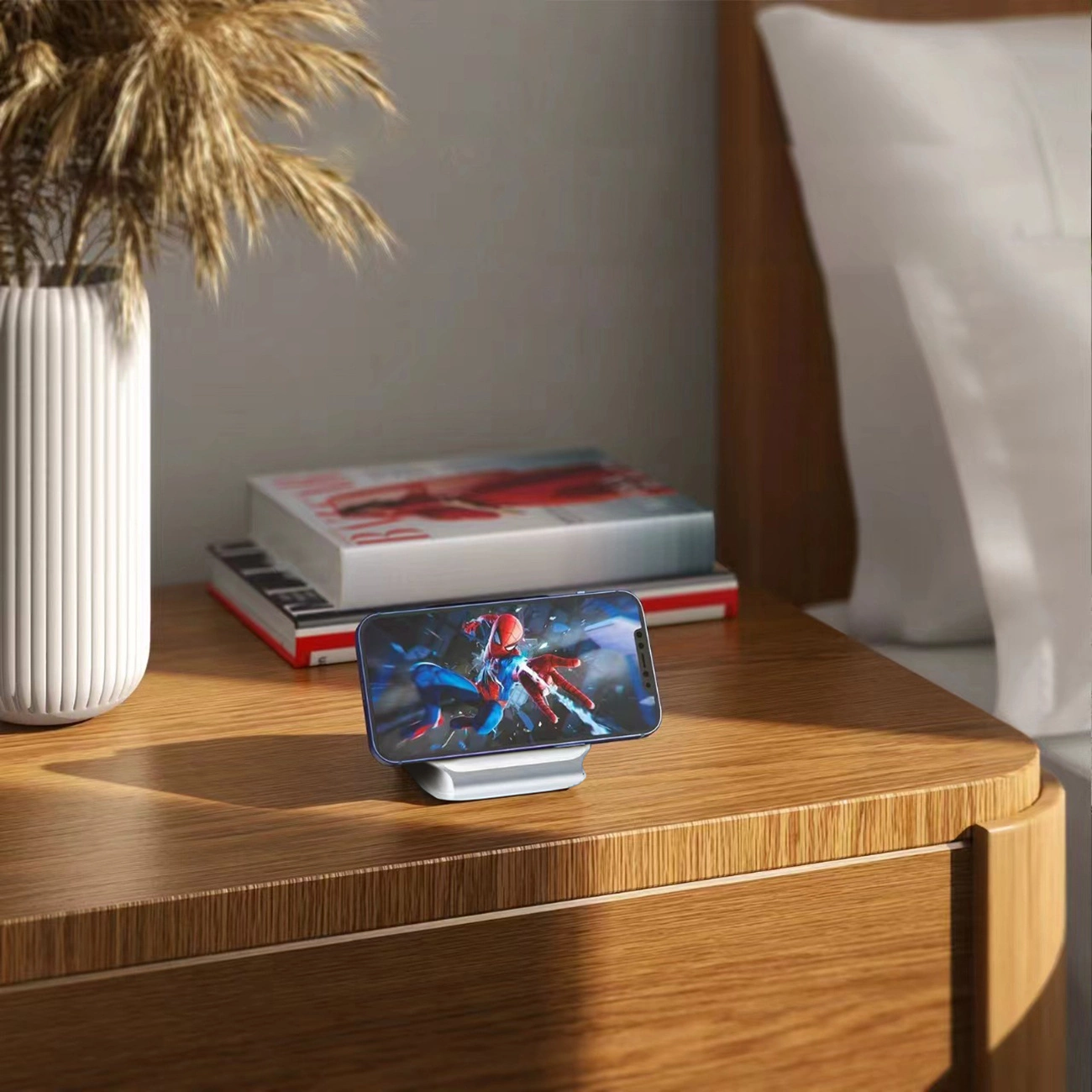 Dudao A11N 15W 3in1 indukcinis įkroviklis – baltas + USB-C / USB-C kabelis - Image 11