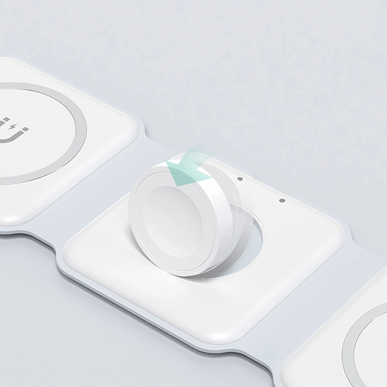 Dudao A11N 15W 3in1 indukcinis įkroviklis – baltas + USB-C / USB-C kabelis - Image 5