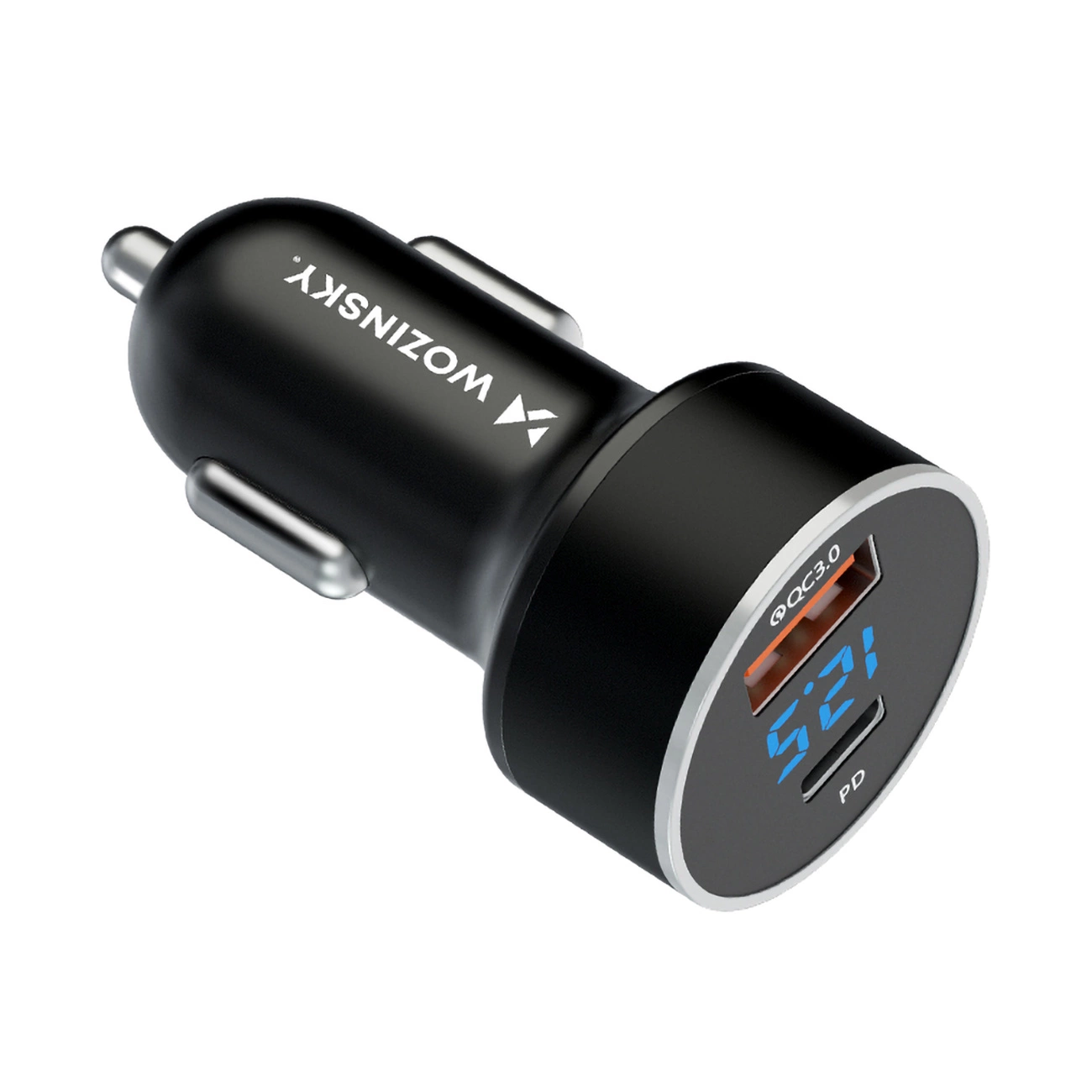 Wozinsky WDCCAC USB-C USB-A 36W automobilinis įkroviklis – juodas - Image 3