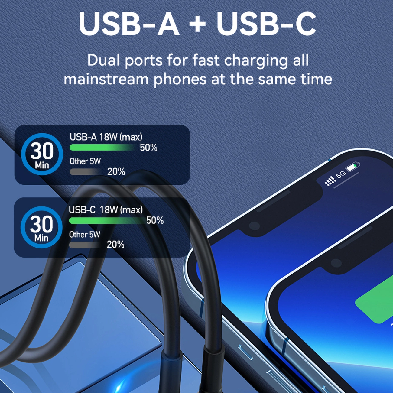 Wozinsky WDCCAC USB-C USB-A 36W automobilinis įkroviklis – juodas - Image 8