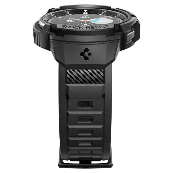Spigen Rugged Armor Pro dėklas su dirželiu Samsung Galaxy Watch 6 Classic (47 mm) – juodas - Image 5