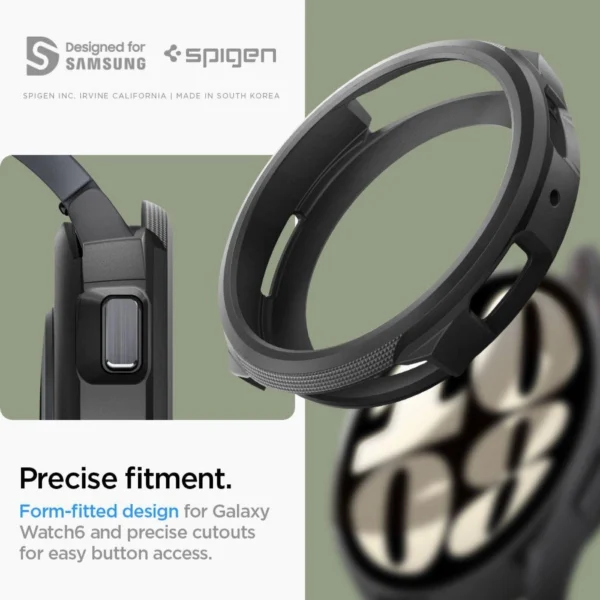 Spigen Liquid Air dėklas Samsung Galaxy Watch 6 (44 mm) – matinė juoda - Image 10
