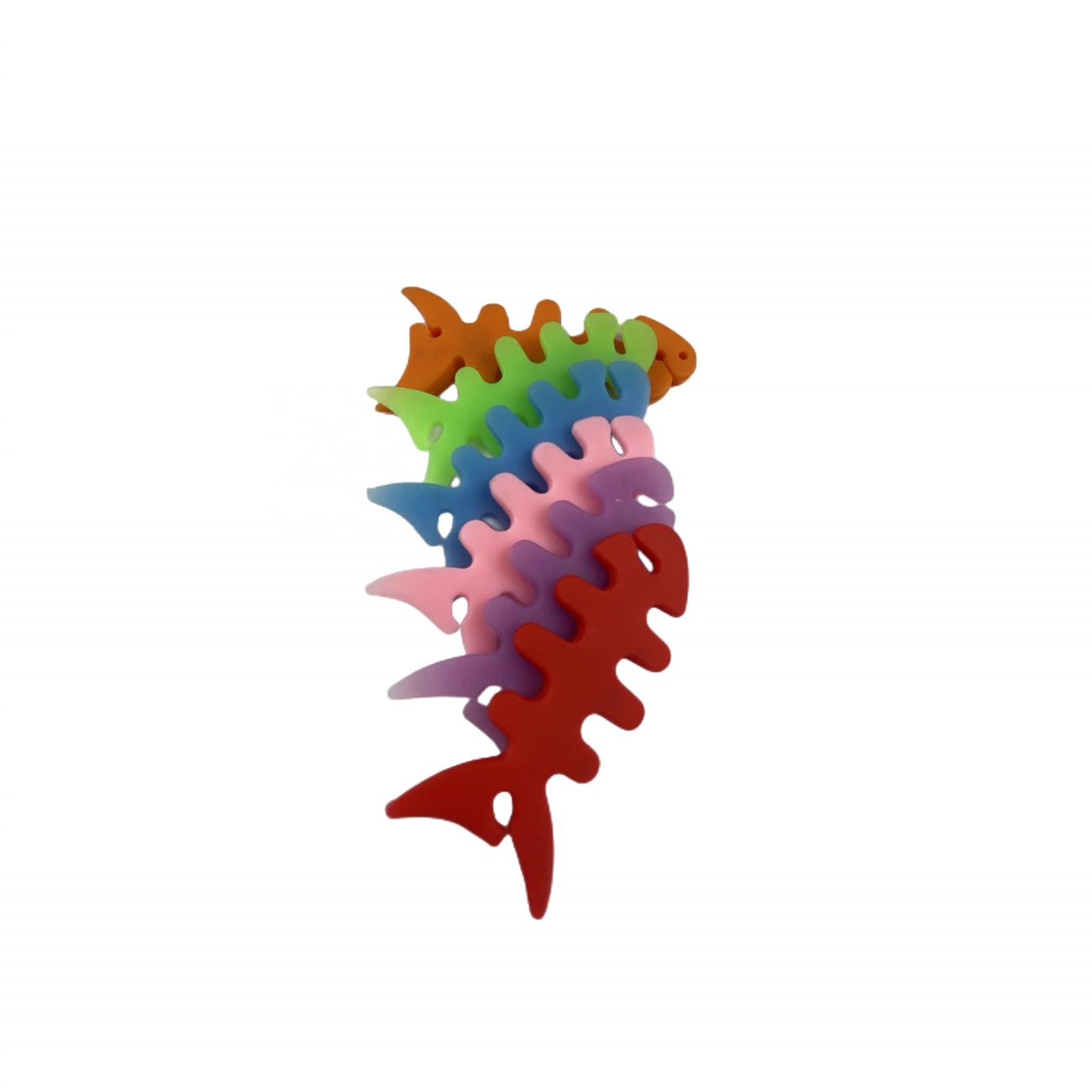 Žuvies formos ausinių kabelio laikiklis – oranžinis - Image 5