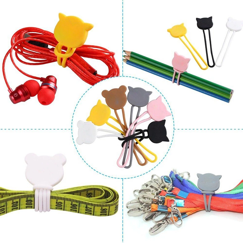 Silikoninis kabelių ritinėlis – pilkas - Image 7