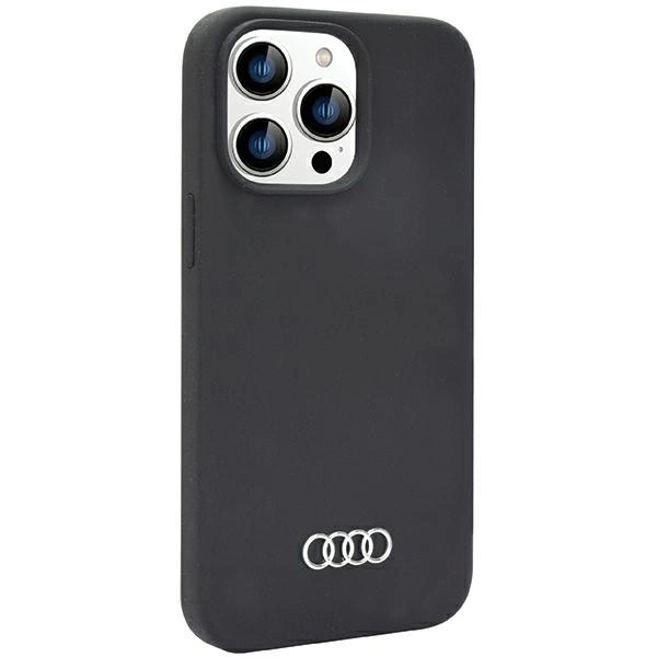 Audi Silicone Case iPhone 14 Pro 6.1" juodas/juodas hardcase AU-LSRIP14P-Q3/D1-BK - Image 2