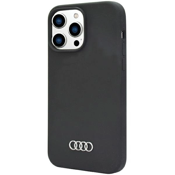 Audi Silicone Case iPhone 14 Pro 6.1" juodas/juodas hardcase AU-LSRIP14P-Q3/D1-BK - Image 3