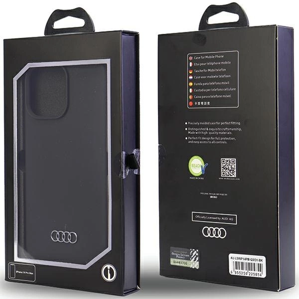 Audi Silicone Case iPhone 14 Pro Max 6.7" juodas/juodas hardcase AU-LSRIP14PM-Q3/D1-BK - Image 6