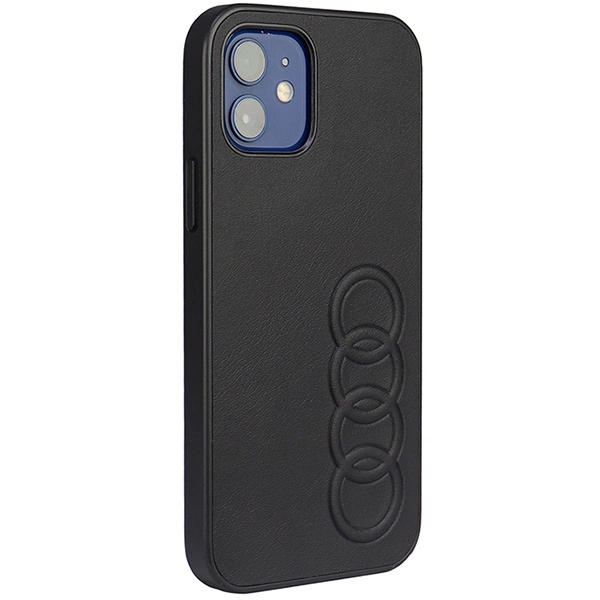 Audi Synthetic Leather iPhone 12/12 Pro 6.1" juodas/juodas hardcase AU-TPUPCIP12P-TT/D1-BK - Image 2
