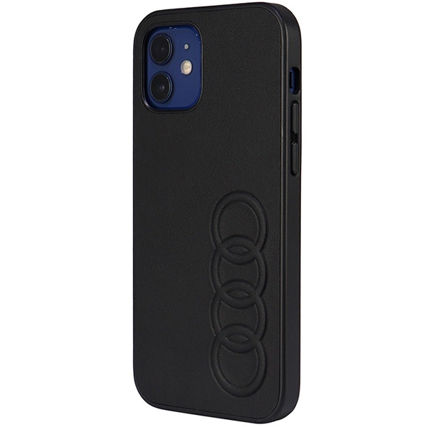 Audi Synthetic Leather iPhone 12/12 Pro 6.1" juodas/juodas hardcase AU-TPUPCIP12P-TT/D1-BK - Image 3