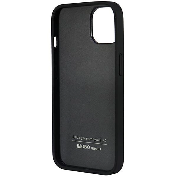 Audi Synthetic Leather iPhone 14 6.1" juodas/juodas hardcase AU-TPUPPCIP14-TT/D1-BK - Image 6