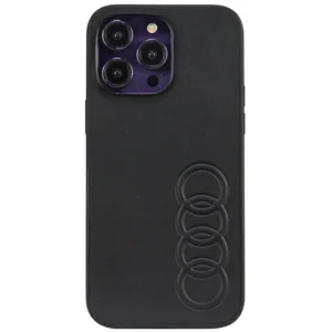 Audi Synthetic Leather iPhone 14 Pro Max 6.7" black/black hardcase AU-TPUPPCIP14PM-TT/D1-BK