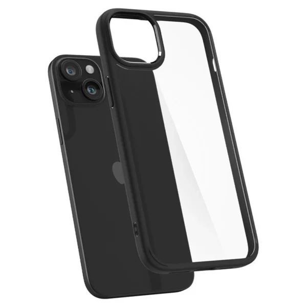 Spigen Crystal Hybrid iPhone 15 Plus dėklas – skaidrus juodas - Image 10