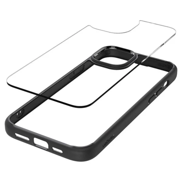 Spigen Crystal Hybrid iPhone 15 Plus dėklas – skaidrus juodas - Image 3