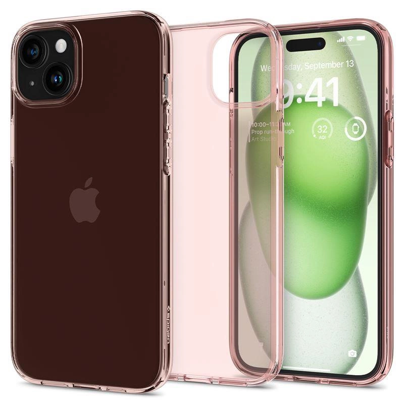 Spigen Crystal Flex iPhone 15 Plus dėklas – rožinis / skaidrus - Image 2