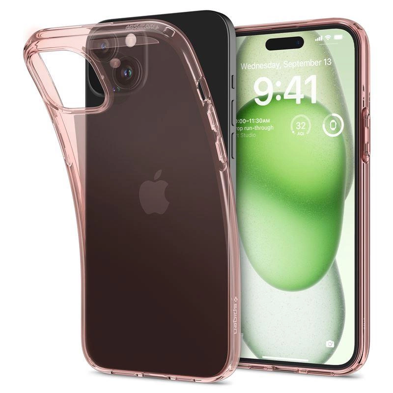 Spigen Crystal Flex iPhone 15 Plus dėklas – rožinis / skaidrus - Image 4