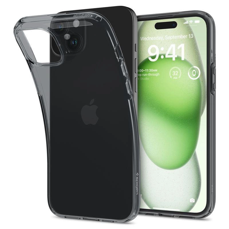 Spigen Crystal Flex iPhone 15 Plus dėklas – pilkas / skaidrus - Image 8