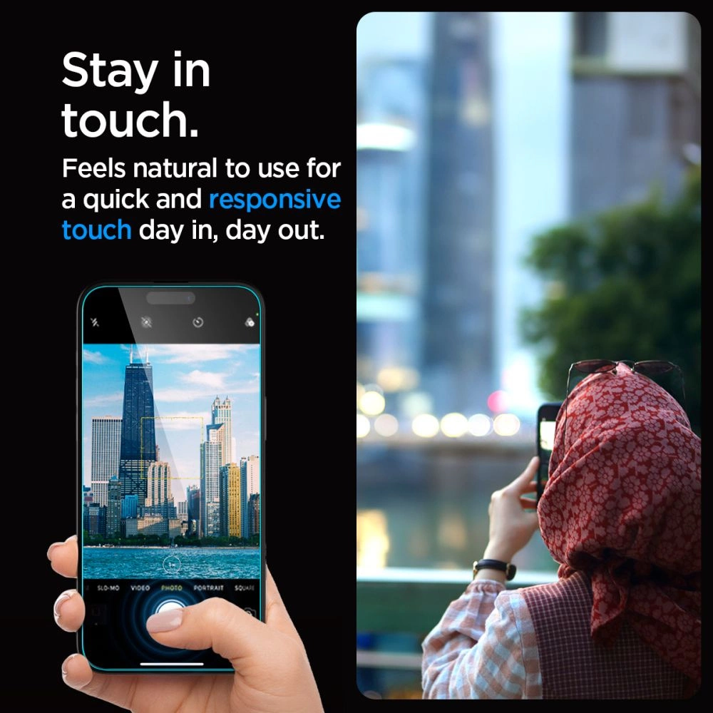 Spigen Glas.tR EZ Fit grūdintas stiklas iPhone 15 Pro – 2 vnt. - Image 11