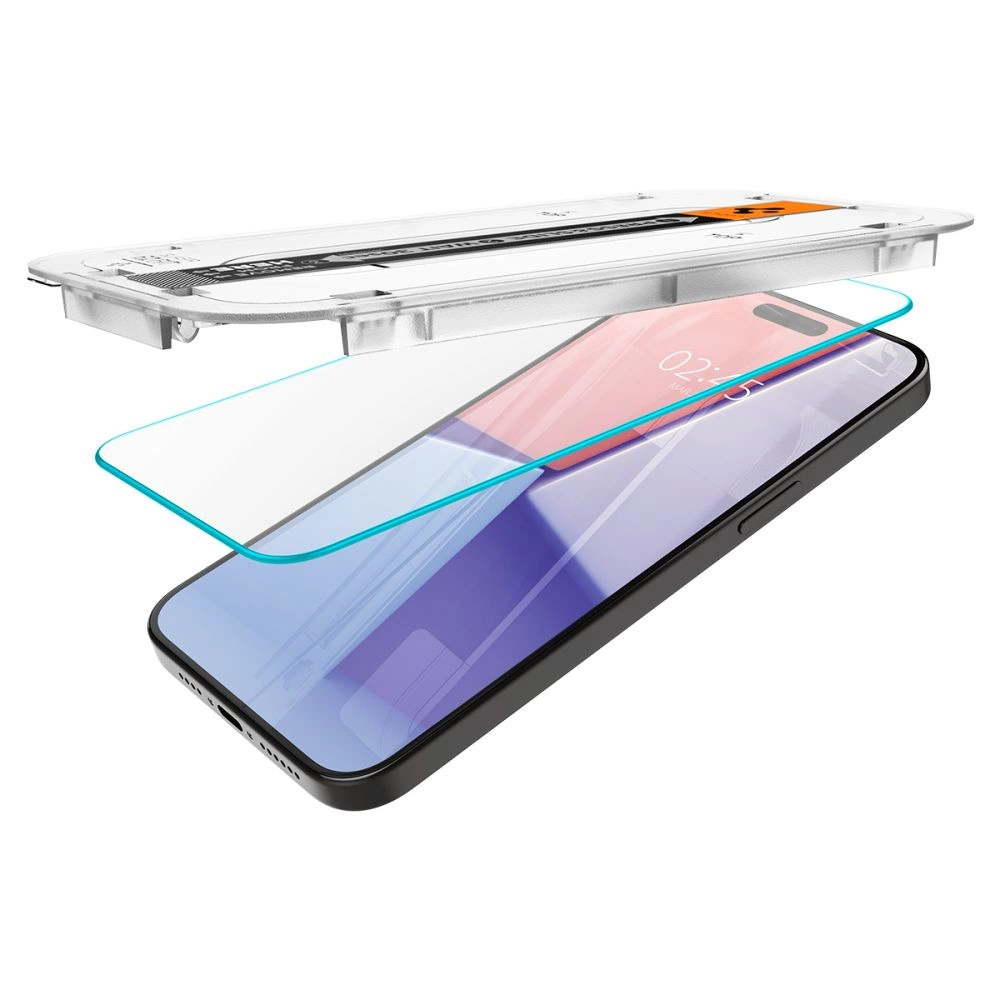 Spigen Glas.tR EZ Fit grūdintas stiklas iPhone 15 Pro – 2 vnt. - Image 6