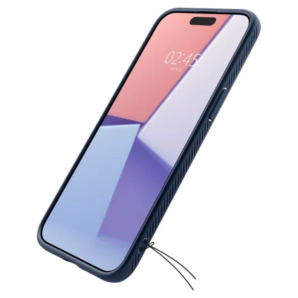 Spigen Liquid Air dėklas iPhone 15 Pro – mėlynas - Image 10
