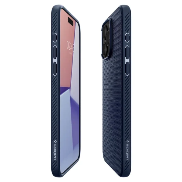 Spigen Liquid Air dėklas iPhone 15 Pro – mėlynas - Image 8