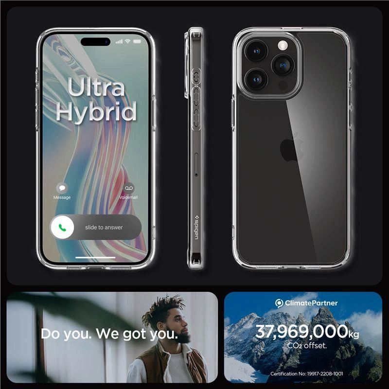 Spigen Crystal Hybrid iPhone 15 Pro dėklas – skaidrus - Image 6