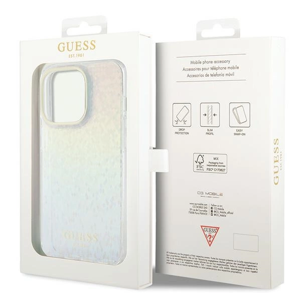 Guess IML Faceted Mirror Disco Iridescent dėklas iPhone 15 Pro – margaspalvis - Image 8