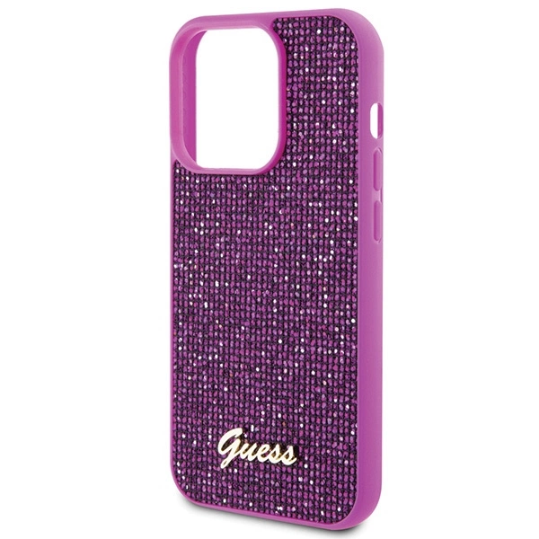 Guess Disco Metal Script dėklas iPhone 15 Pro – rožinis - Image 6