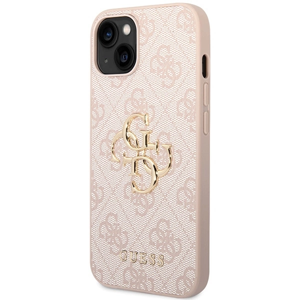 Guess 4G Big Metal Logo iPhone 15 dėklas – rožinis - Image 2