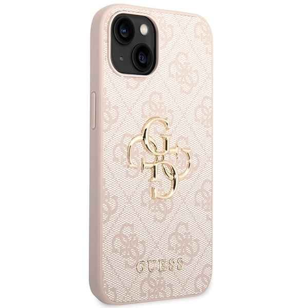 Guess 4G Big Metal Logo iPhone 15 dėklas – rožinis - Image 4