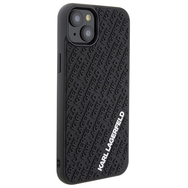 Karl Lagerfeld 3D Rubber Multi Logo dėklas iPhone 15 Plus – juodas - Image 4