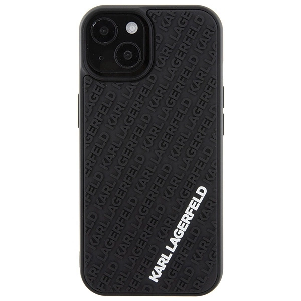 Karl Lagerfeld 3D Rubber Multi Logo dėklas iPhone 15 – juodas - Image 3