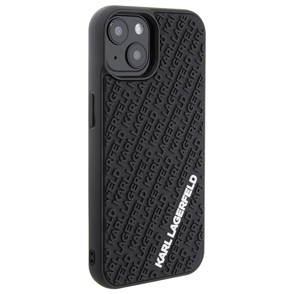Karl Lagerfeld 3D Rubber Multi Logo dėklas iPhone 15 – juodas - Image 4