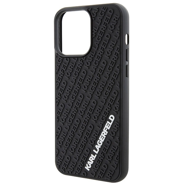 Karl Lagerfeld 3D Rubber Multi Logo dėklas iPhone 15 Pro Max – juodas - Image 6