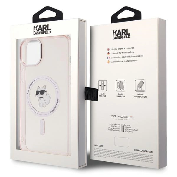 Karl Lagerfeld IML Choupette MagSafe dėklas iPhone 15 Plus – rožinis - Image 8