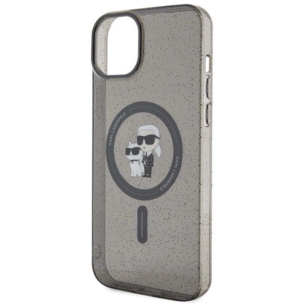 Karl Lagerfeld Karl & Choupette Glitter MagSafe dėklas iPhone 15 Plus – juodas - Image 6
