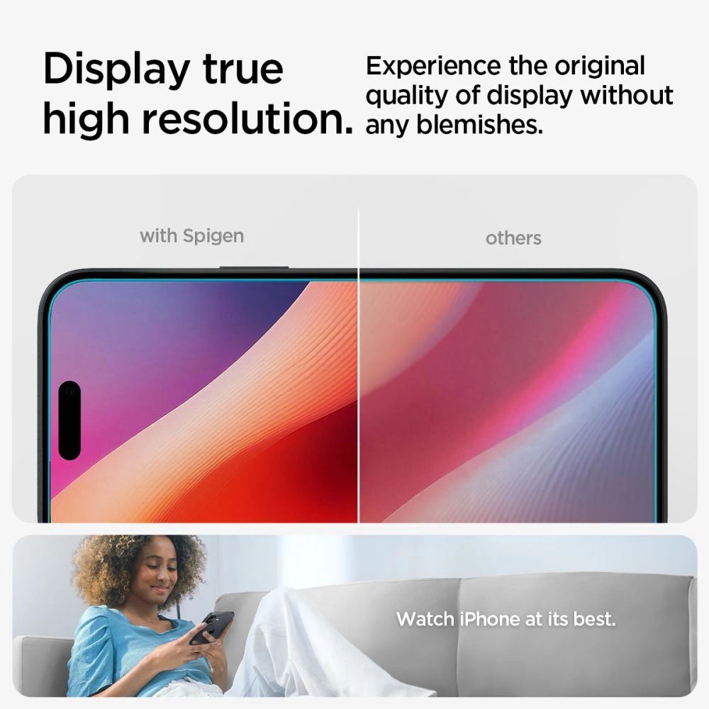 Spigen Glas.tR EZ Fit grūdintas stiklas iPhone 15 / 16 - Image 11