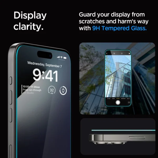 Spigen Glas.tR EZ Fit grūdintas stiklas iPhone 15 Pro - Image 8