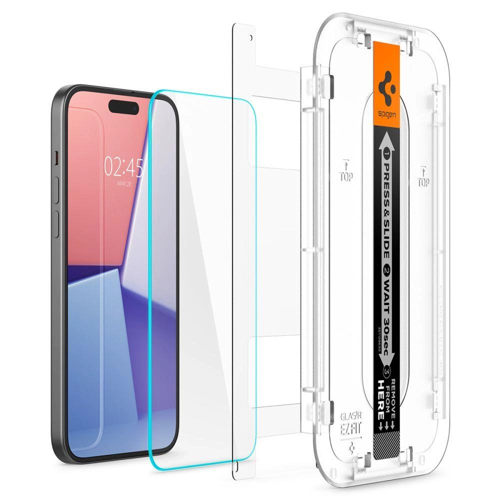Spigen Glas.tR EZ Fit grūdintas stiklas iPhone 15 Plus / 16 Plus - Image 7