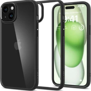 Spigen Ultra Hybrid iPhone 15 Plus Case - Matte Black