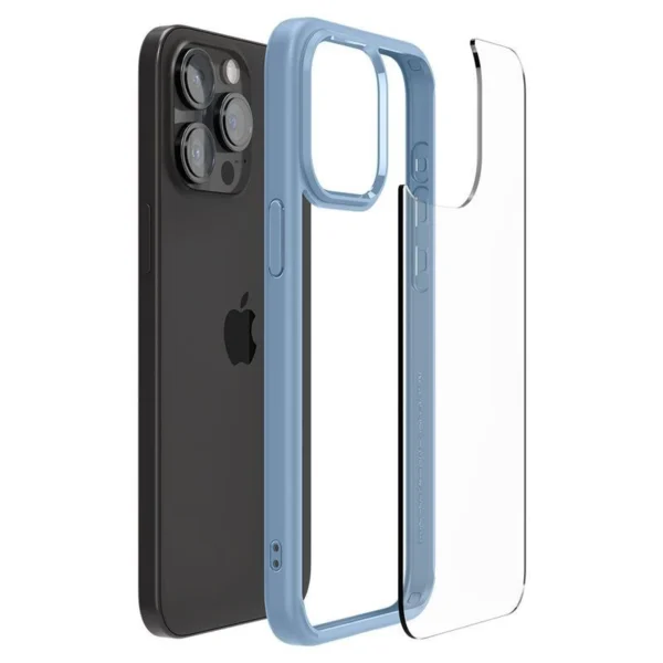 Spigen Crystal Hybrid dėklas iPhone 15 Pro Max – mėlynas permatomas - Image 13