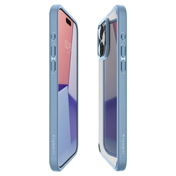 Spigen Crystal Hybrid dėklas iPhone 15 Pro Max – mėlynas permatomas - Image 14