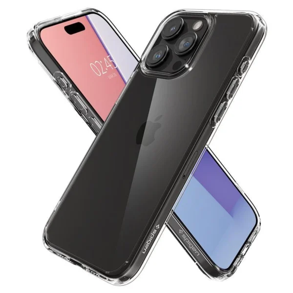 Spigen Crystal Hybrid dėklas iPhone 15 Pro Max – permatomas - Image 12