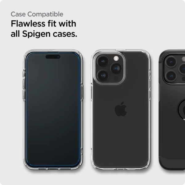 Spigen ALM Glass FC grūdintas stiklas iPhone 15 Pro Max – juodas, 2 vnt. - Image 10